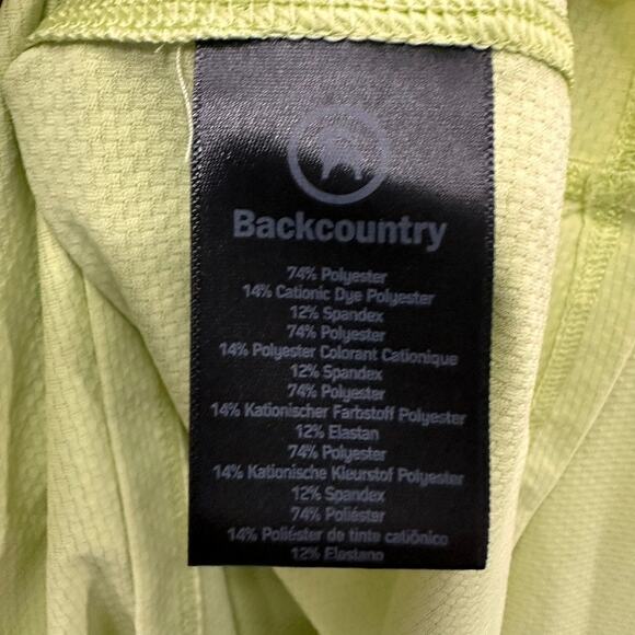 Backcountry Men's Small Lime Green Base Layer Long Sleeve Shirt Camping Hiking - Picture 6 of 8